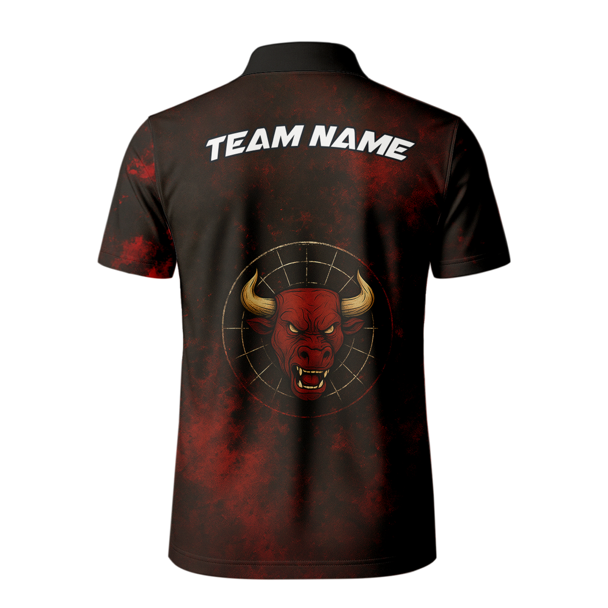 Personalized Red Bull Grunge Dart Polo Shirt Black Red additional image 3