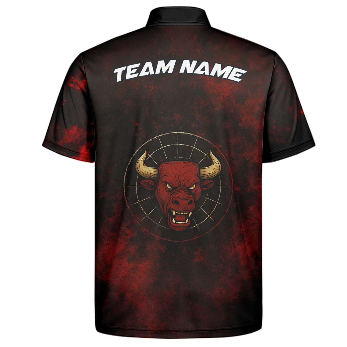Personalized Red Bull Grunge Dart Polo Shirt Black Red additional image 7