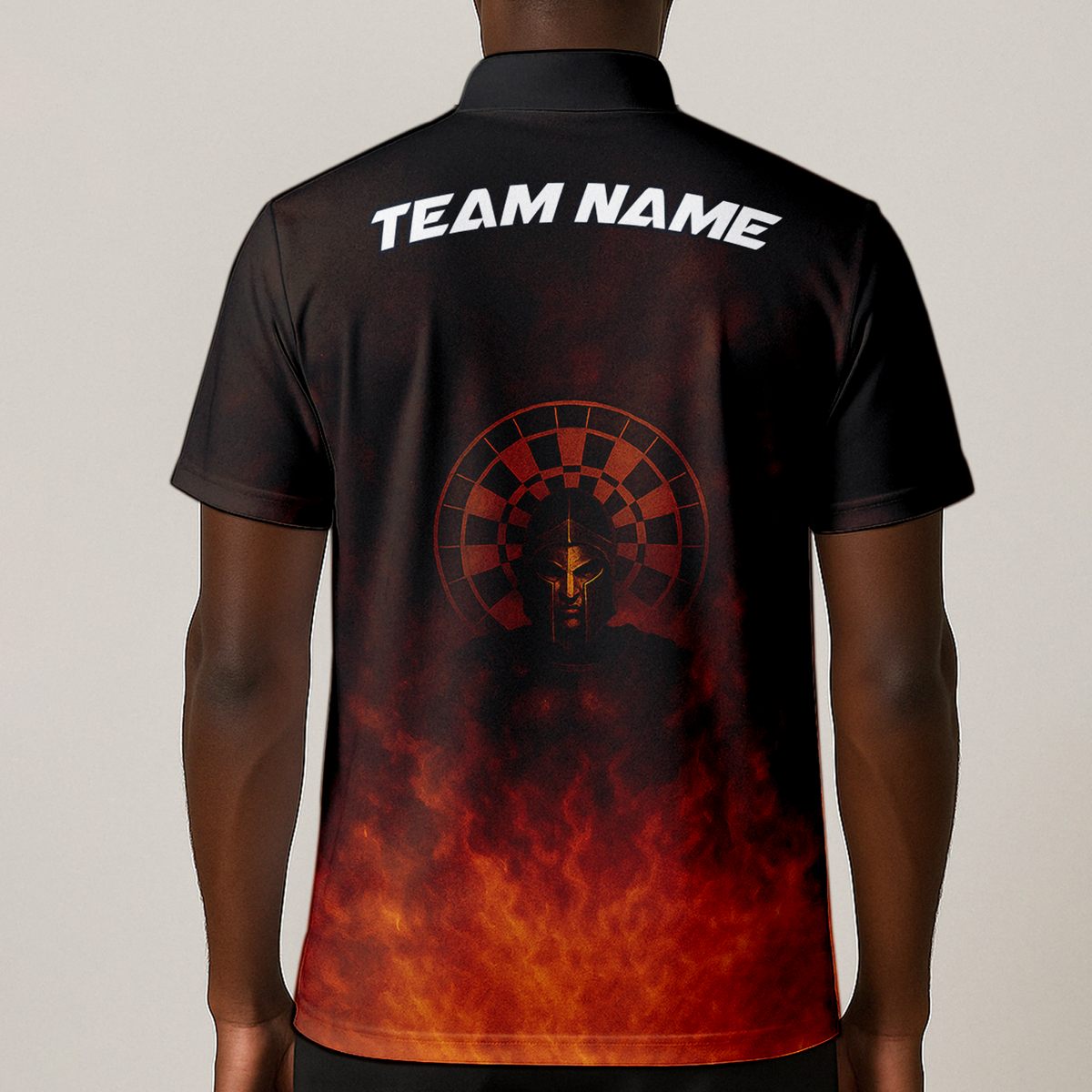 Personalized Spartan Fire Darts Polo Shirt Black Red additional image 1
