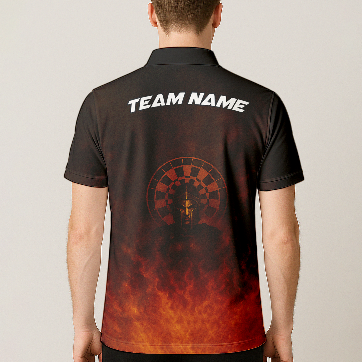 Personalized Spartan Fire Darts Polo Shirt Black Red additional image 5