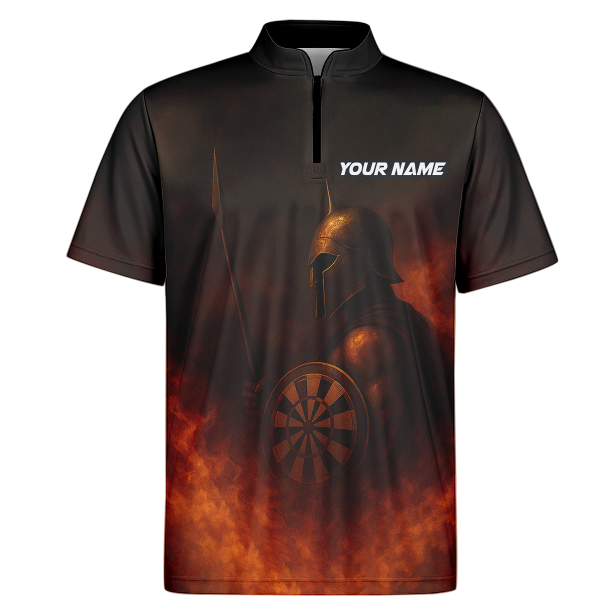 Personalized Spartan Fire Darts Polo Shirt Black Red additional image 6