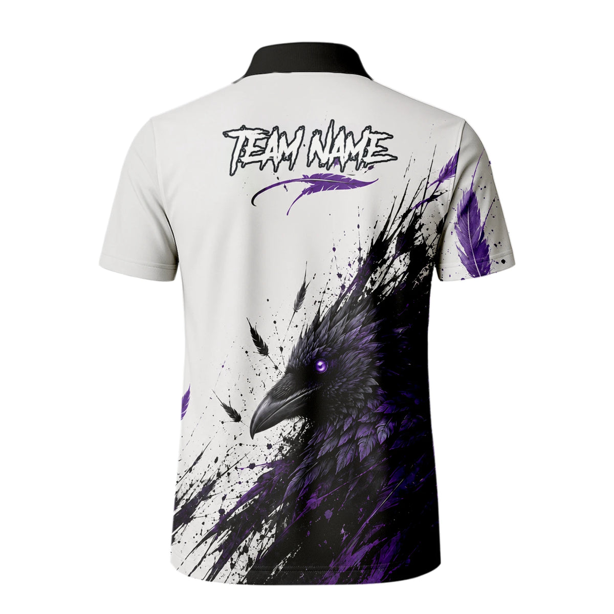 Personalised White Black Purple Raven Darts Shirt For Men Z888
