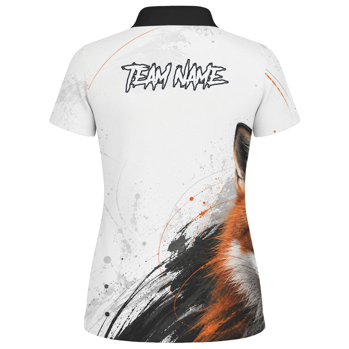 Personalised White Black Orange Fox Darts Shirt For Women D228