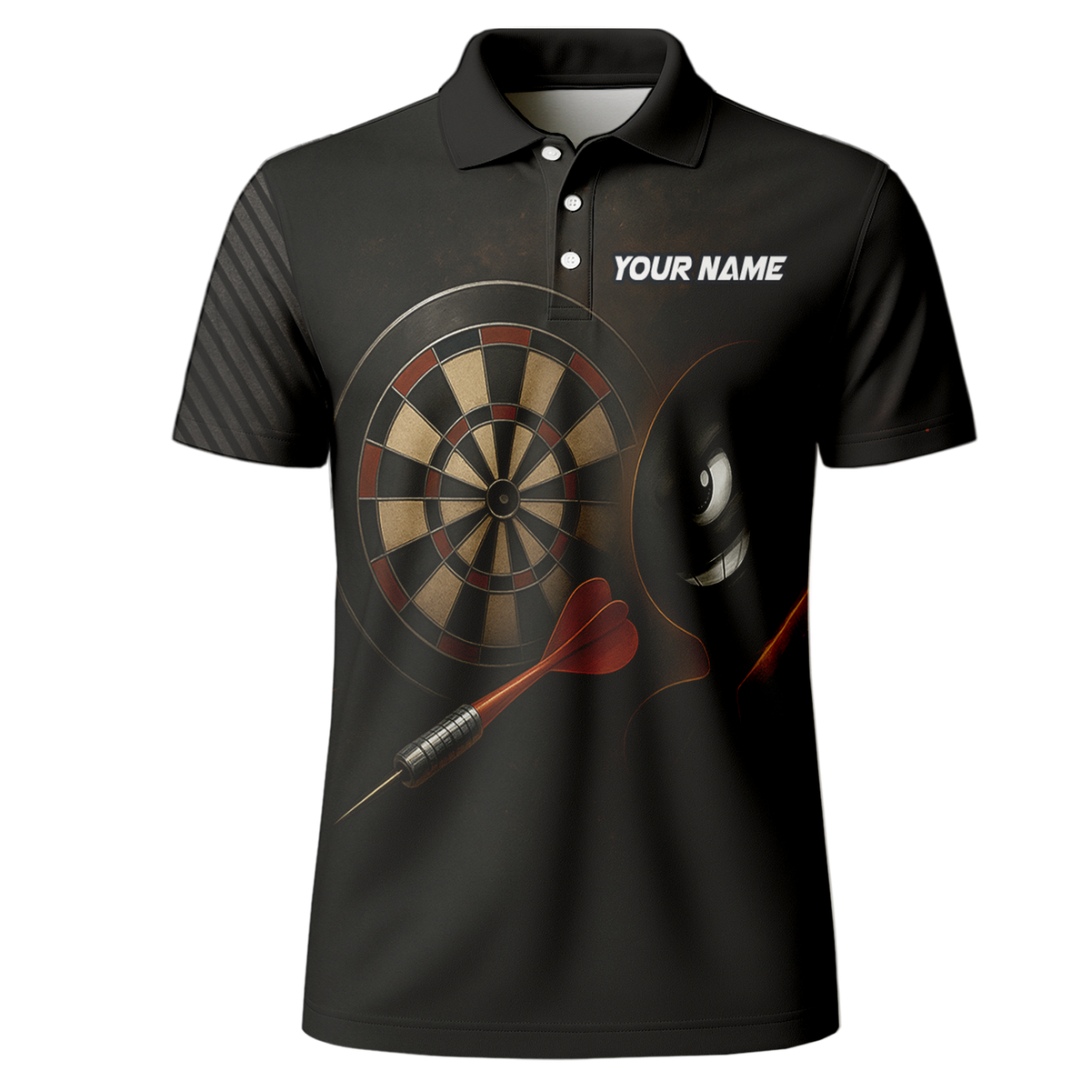 Personalized Dart Bomb Fire Explosion Black Dart Jersey Polo Shirt additional image 2