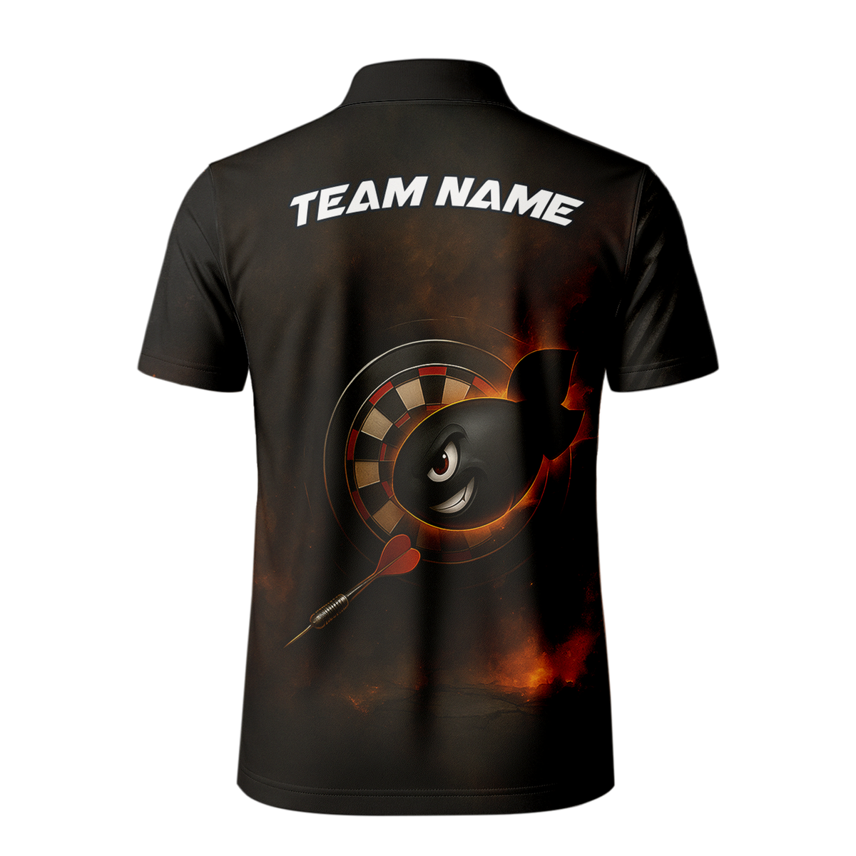 Personalized Dart Bomb Fire Explosion Black Dart Jersey Polo Shirt additional image 3