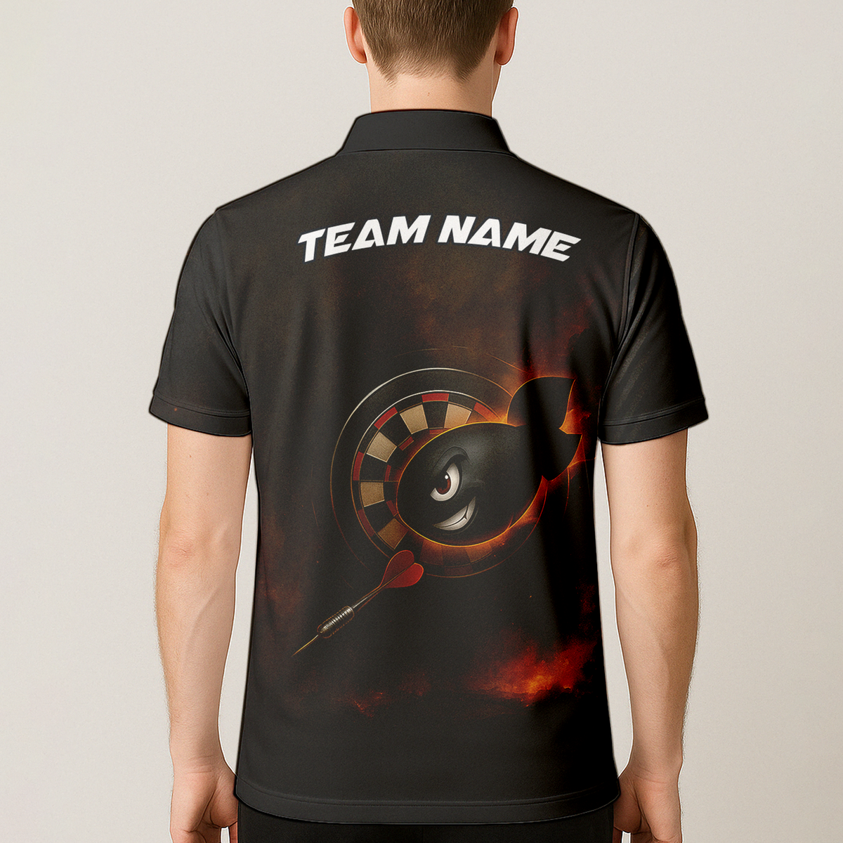 Personalized Dart Bomb Fire Explosion Black Dart Jersey Polo Shirt additional image 5