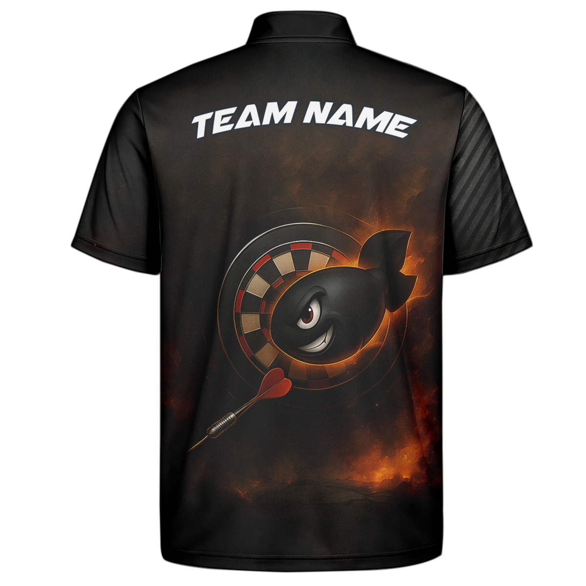Personalized Dart Bomb Fire Explosion Black Dart Jersey Polo Shirt additional image 7