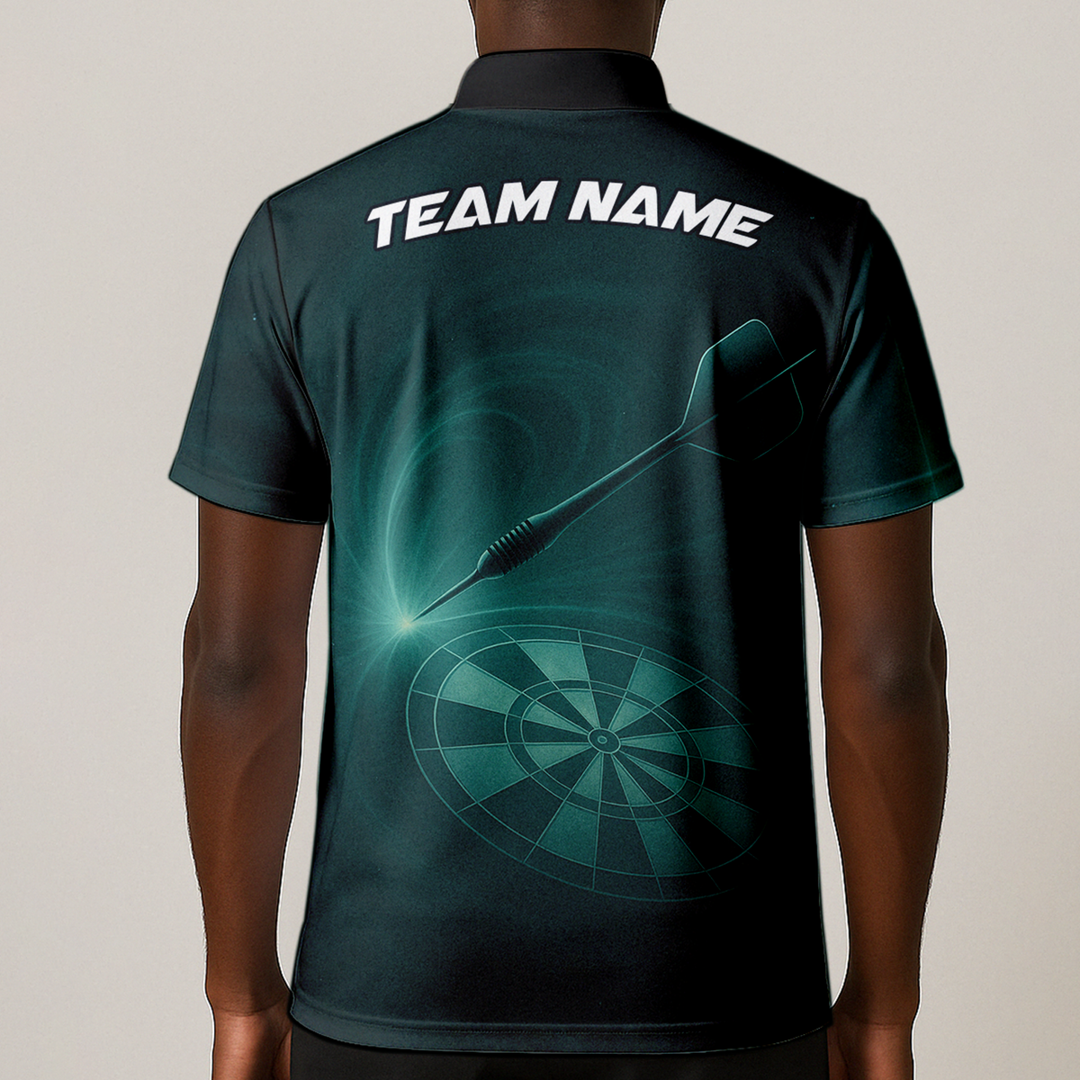 Personalized Dart Polo Shirt Dark Green Target Design Custom Name Team additional image 1