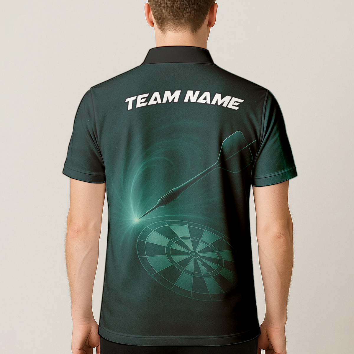 Personalized Dart Polo Shirt Dark Green Target Design Custom Name Team additional image 5