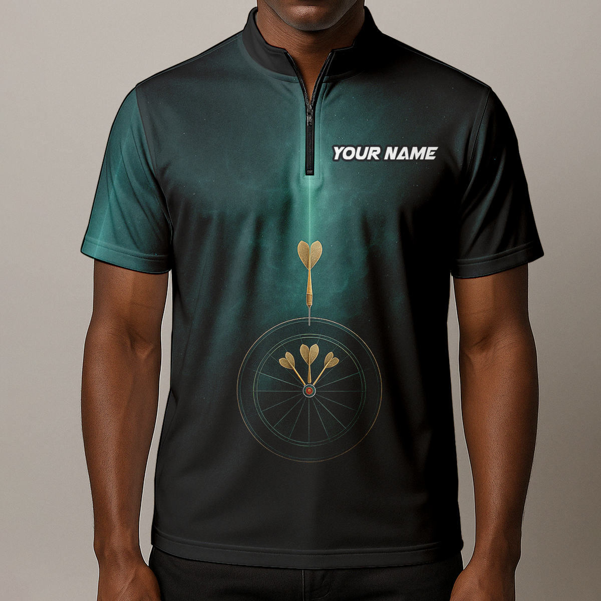 Personalized Dart Polo Shirt Dark Green Target Design Custom Name Team additional image 8