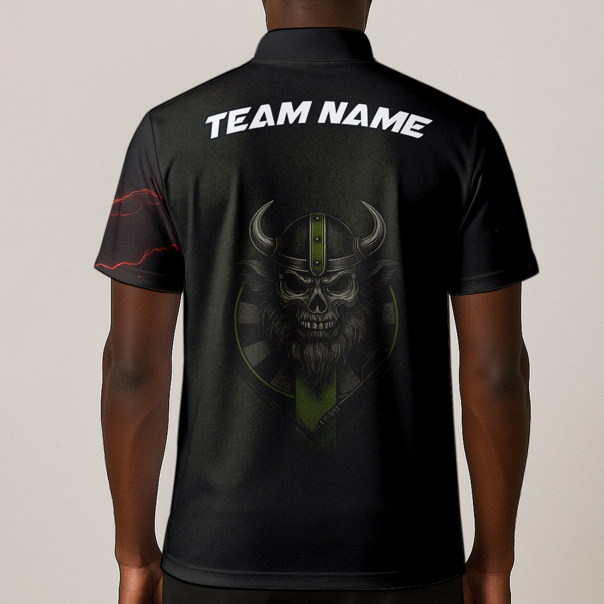 Personalized Viking Skull Dark Darts Jersey Polo Shirt Custom Name Team additional image 1
