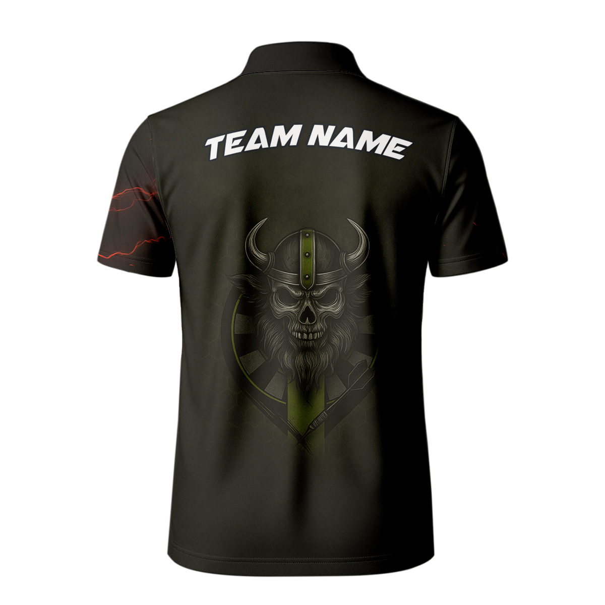 Personalized Viking Skull Dark Darts Jersey Polo Shirt Custom Name Team additional image 3