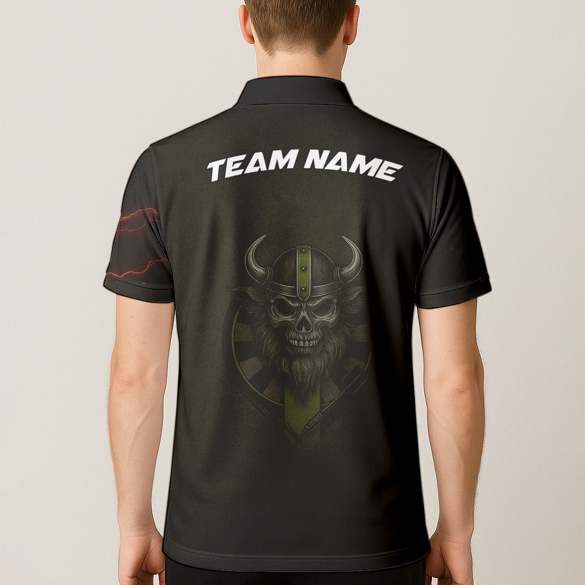 Personalized Viking Skull Dark Darts Jersey Polo Shirt Custom Name Team additional image 5