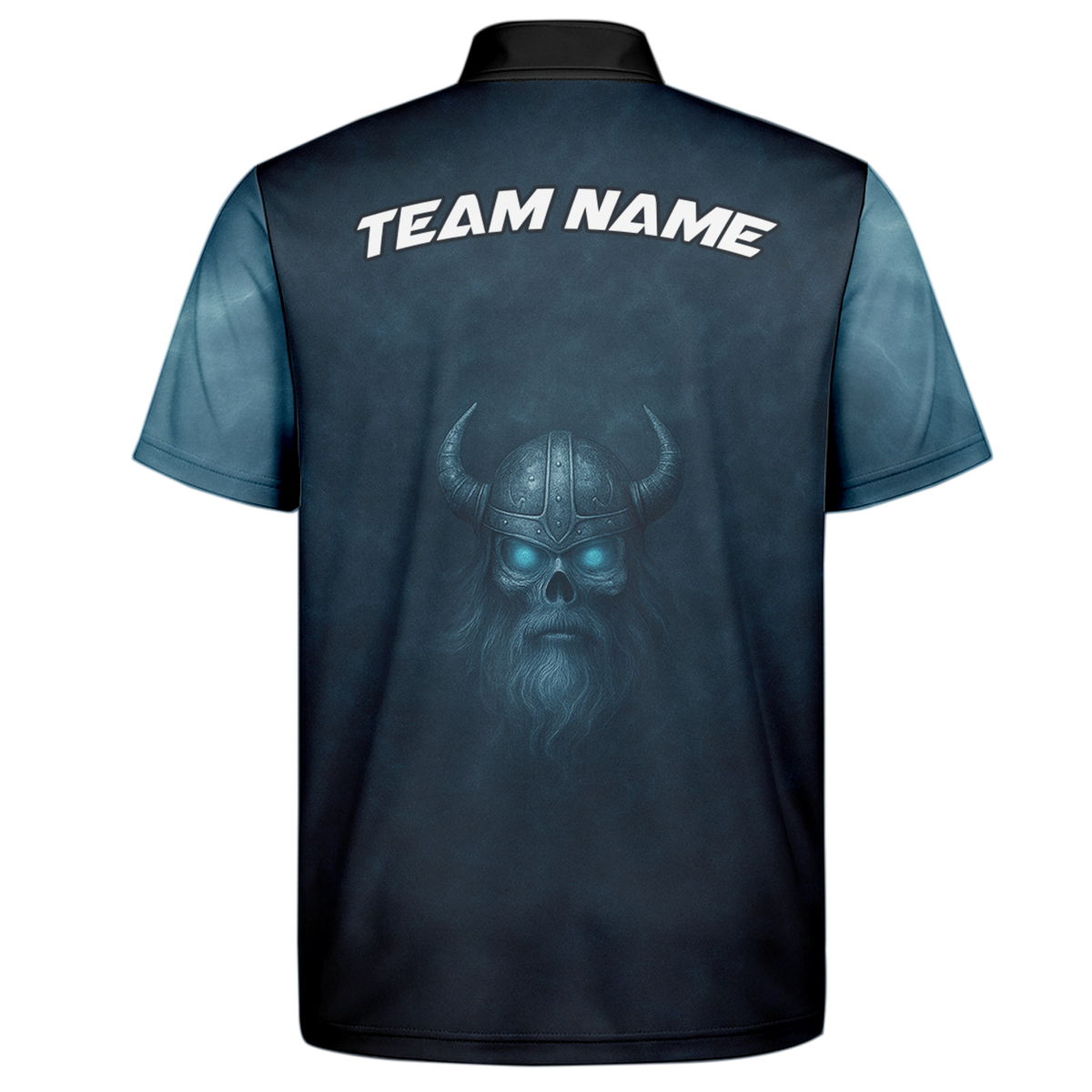 Personalized Viking Raven Skull Dart Jersey Polo Shirt Dark Blue additional image 7