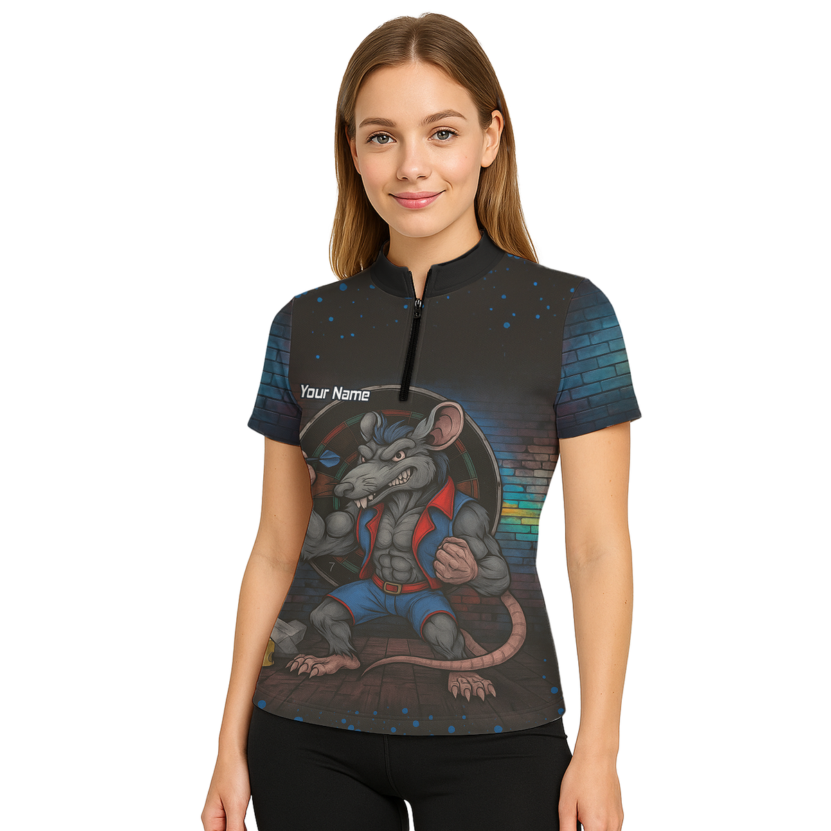 Personalised Fierce Rat Dart Polo Shirt Black Blue Red For Men S3305 additional image 5