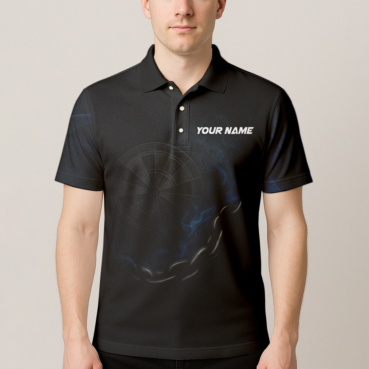 Personalized Scorpion Black Blue Darts Jersey Shirt Polo additional image 4