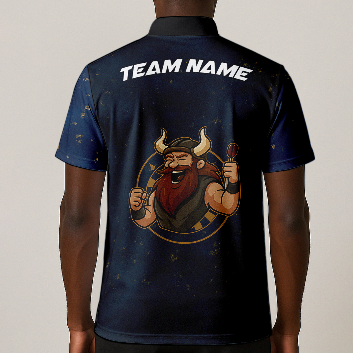 Personalized Men's Viking Dart Polo Shirt Navy Blue additional image 1