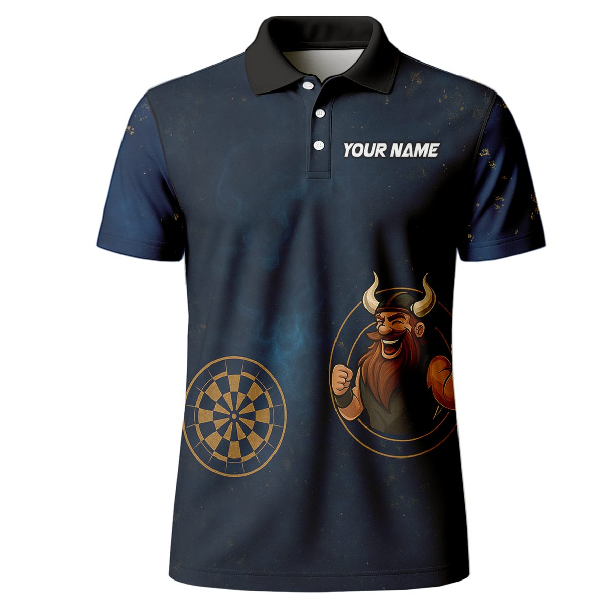 Personalized Men's Viking Dart Polo Shirt Navy Blue additional image 2