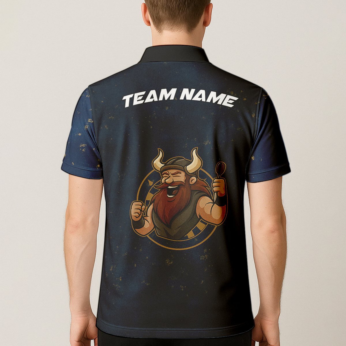 Personalized Men's Viking Dart Polo Shirt Navy Blue additional image 5