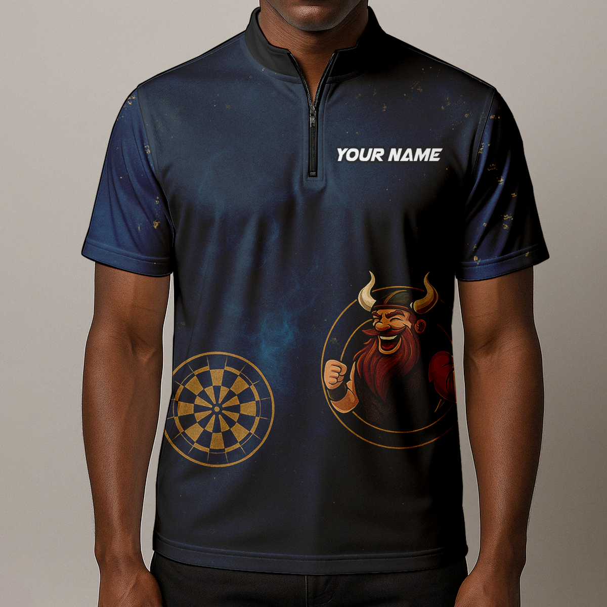 Personalized Men's Viking Dart Polo Shirt Navy Blue additional image 8