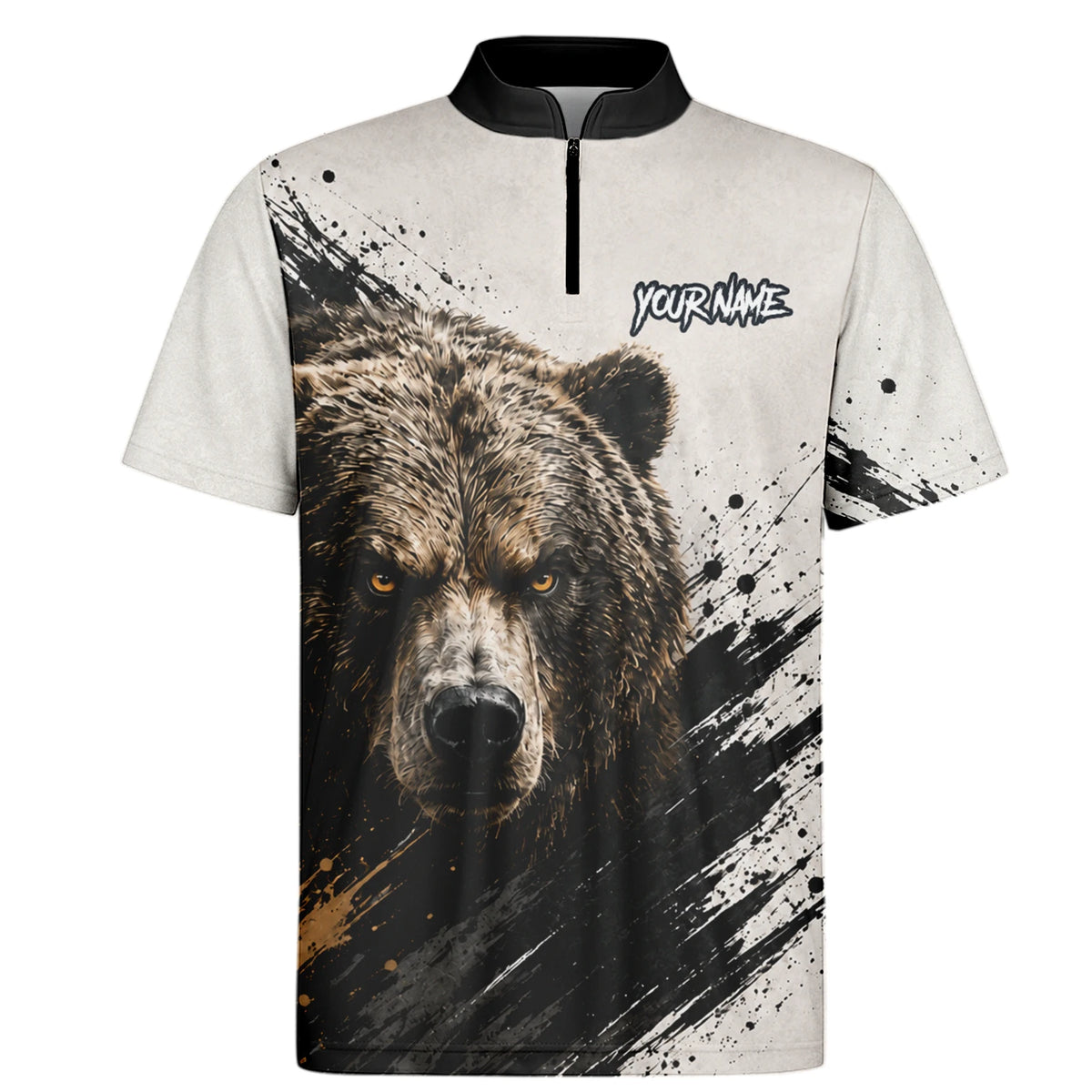 Personalised White Black Brown Bear Darts Shirt For Men F926