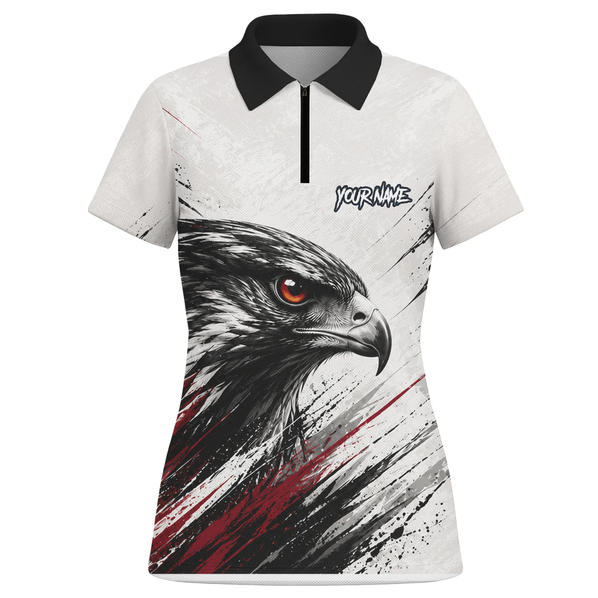 Personalised White Black Red Eagle Darts Shirt For Women Z577