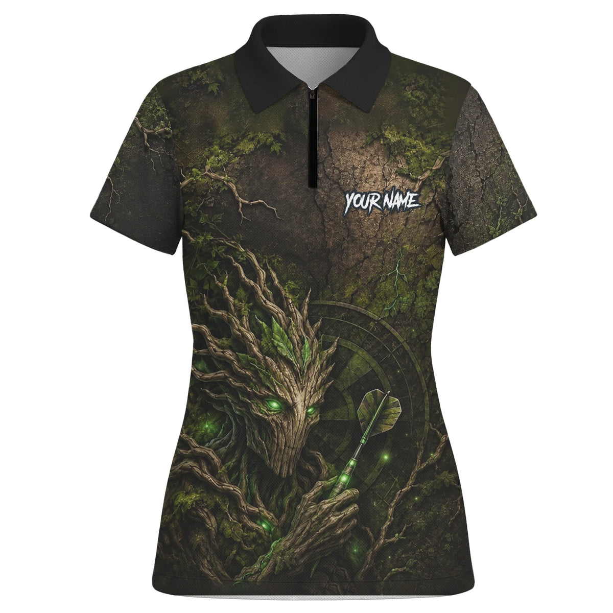 Personalised Dark Green Tree Ent Dartboard Darts Shirt For Women C913