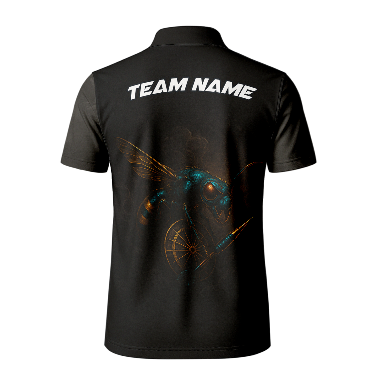 Personalized Black Wasp Dart Polo Shirt Custom Name Team additional image 3