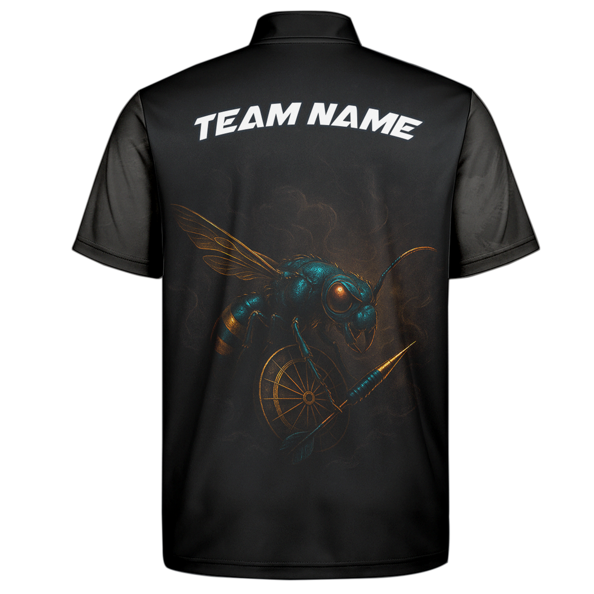 Personalized Black Wasp Dart Polo Shirt Custom Name Team additional image 7