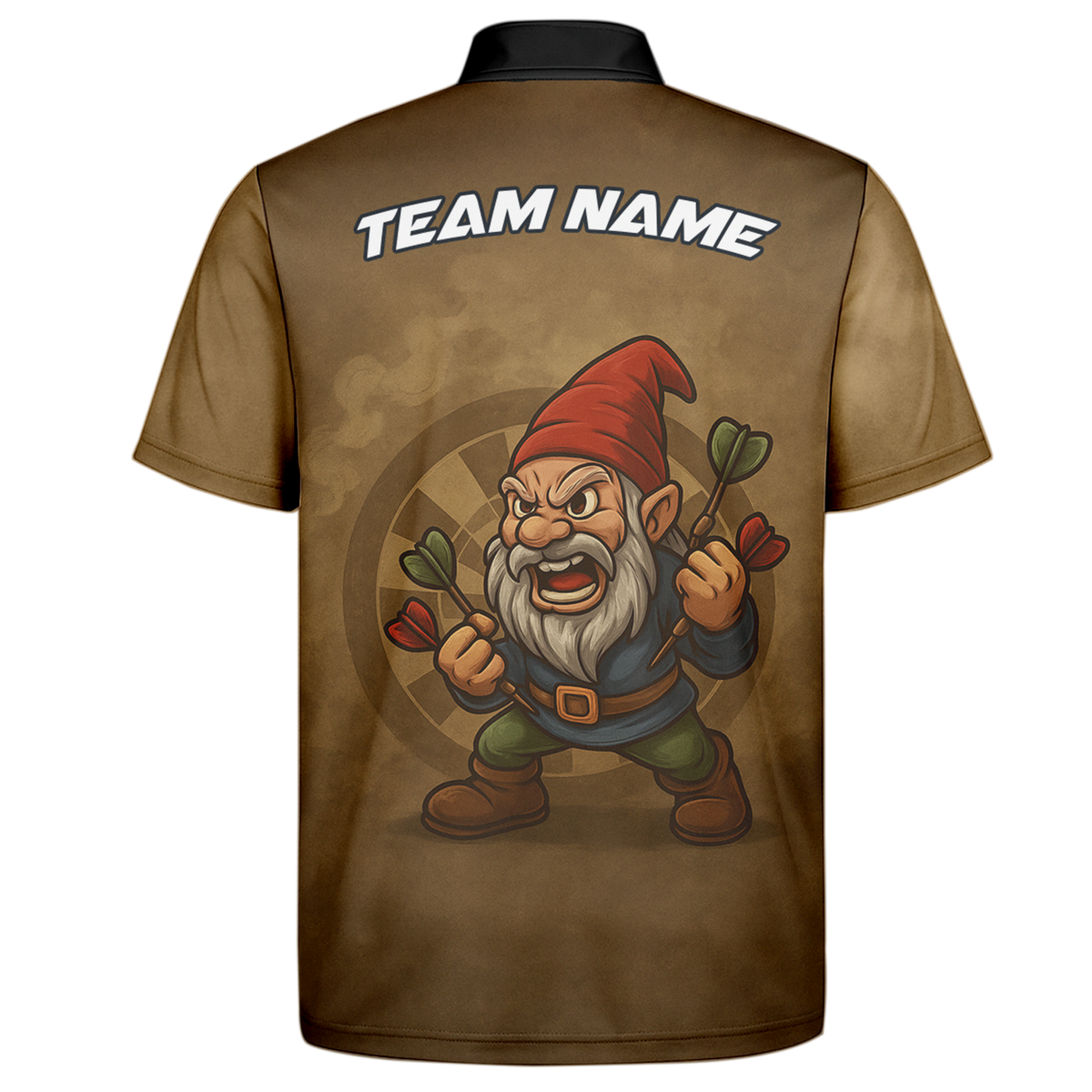Personalized Custom Dart Jersey Angry Gnome Brown Dart Polo Shirt additional image 7