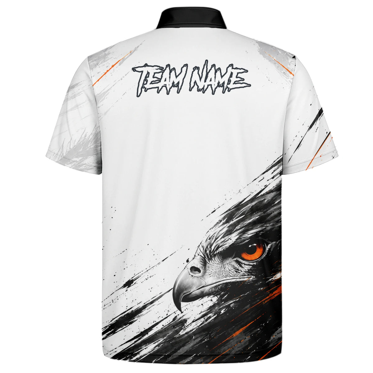 Personalised White Black Orange Eagle Darts Shirt For Men V695