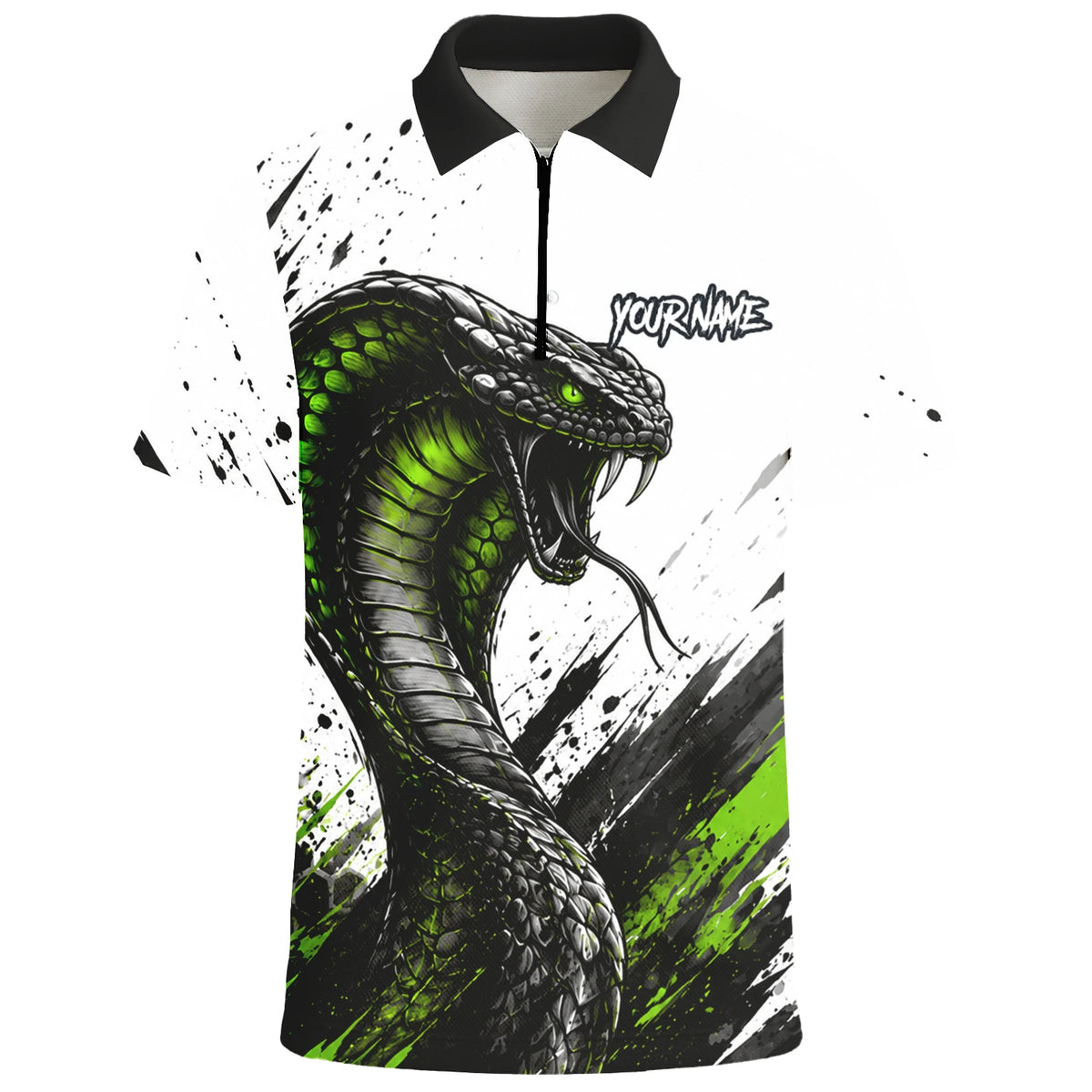 Personalised White Black Green Cobra Darts Shirt For Men Y070