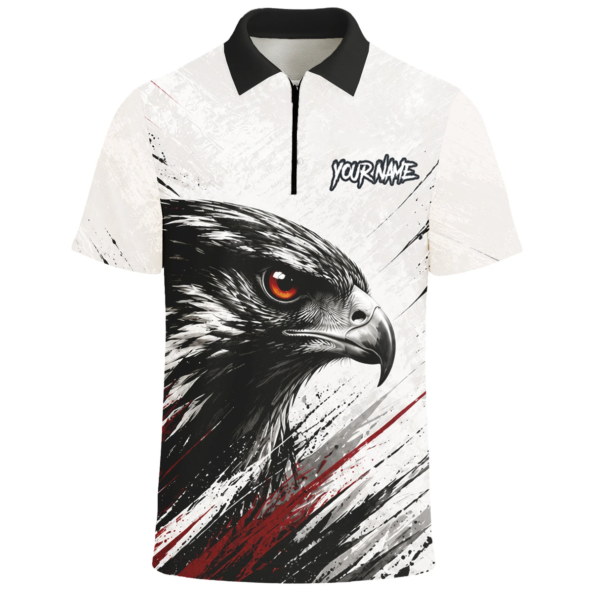 Personalised White Black Red Eagle Darts Shirt For Men Z577