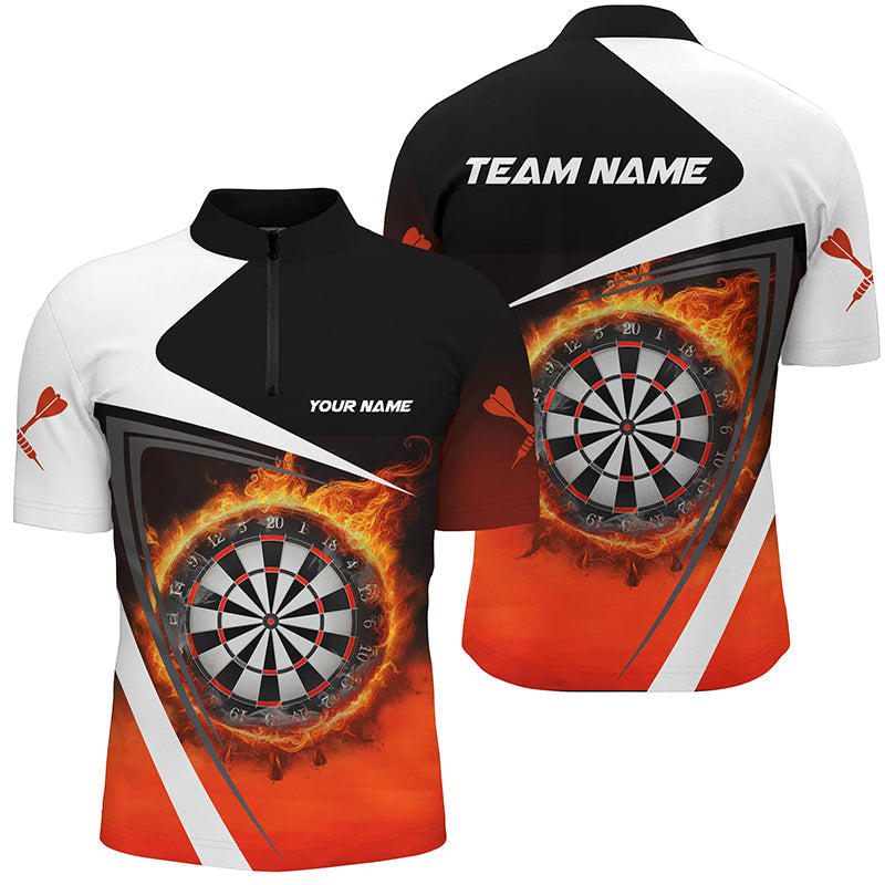 Custom Men's Flame Dart Quarter-Zip Dart Shirt V1083