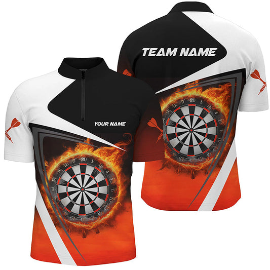 Custom Men's Flame Dart Quarter-Zip Dart Shirt V1083