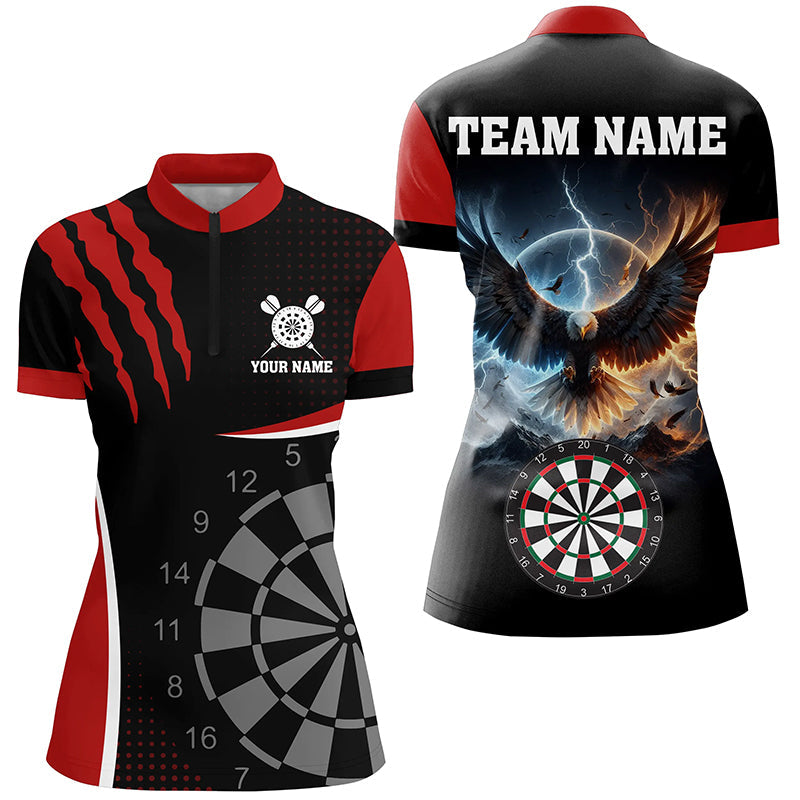 Women's Red Eagle Darts Quarter-Zip Shirt T1260