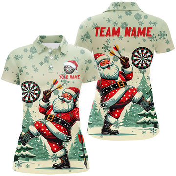 Funny Santa Dart Shirt for Women - Custom Christmas Darts Gift Outfit, Team Dart Jersey T2844