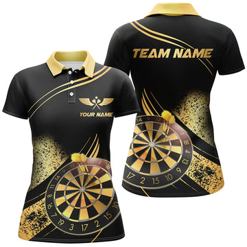 Personalized Golden Dartboard Grunge Dart Shirts for Women – Custom Darts League Jerseys Team Uniform T2805