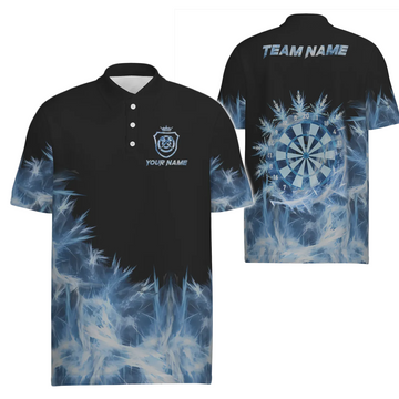 Men's Darts Polo Shirt - Ice Blue, Perfect for Darts Teams - g9322