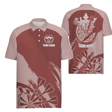 Red Men's Darts Polo Shirt - Cool Dart Shirts for Men - Darts Jersey y6174 z red