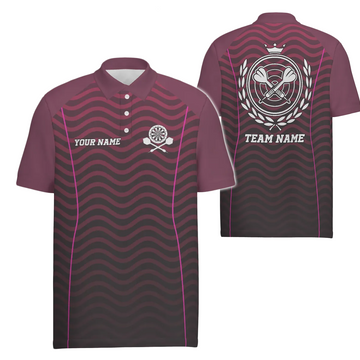 Poloshirt met zwaaiende darts-design - Dartshirt heren - Dart Jersey W327