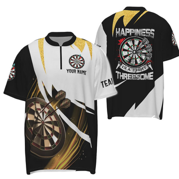 Men's Darts 1/4 Zip Shirt with Slim Fit - Personalizable Dart Team Jersey - Luck is on Your Side! G613