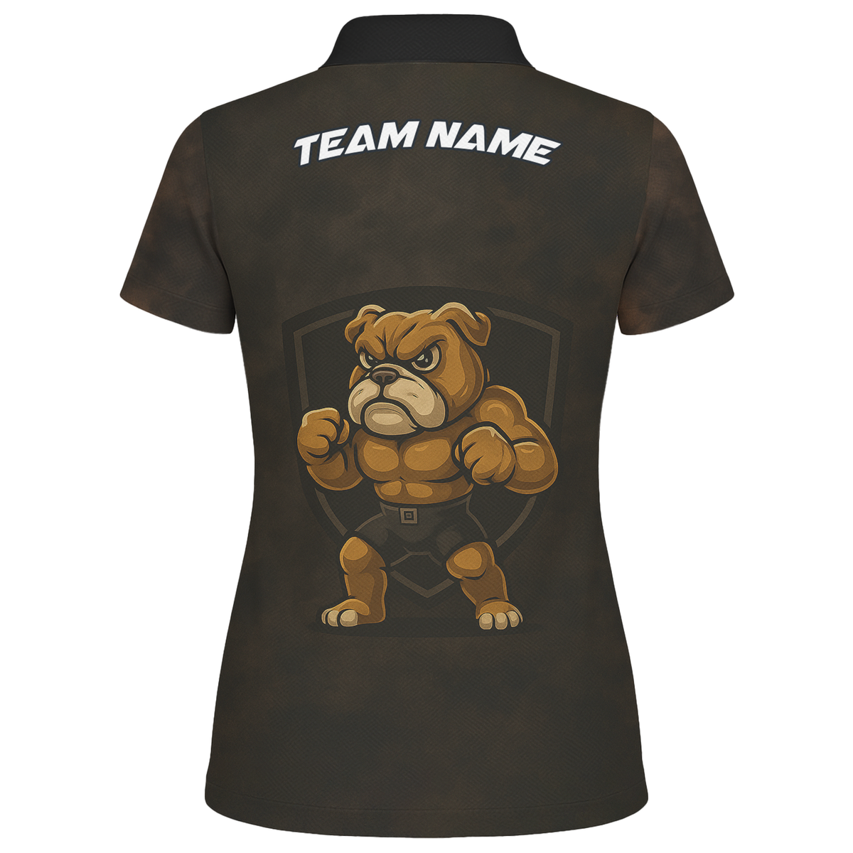Personalized Bulldog Darts Polo Shirt Grunge Brown Black For Women Z6788 additional image 2