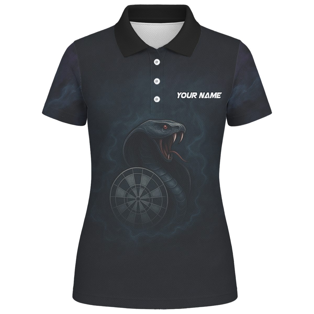 Personalized Cobra Snake Dart Jersey Polo Shirt Black For Women U6415 additional image 1
