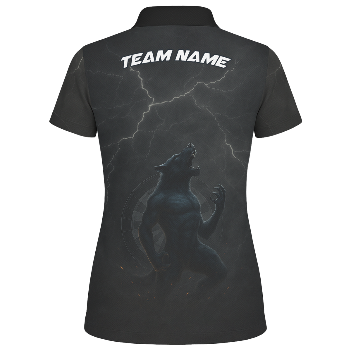Personalized Dark Wolf Lightning Darts Shirt Polo For Women A1881 additional image 2