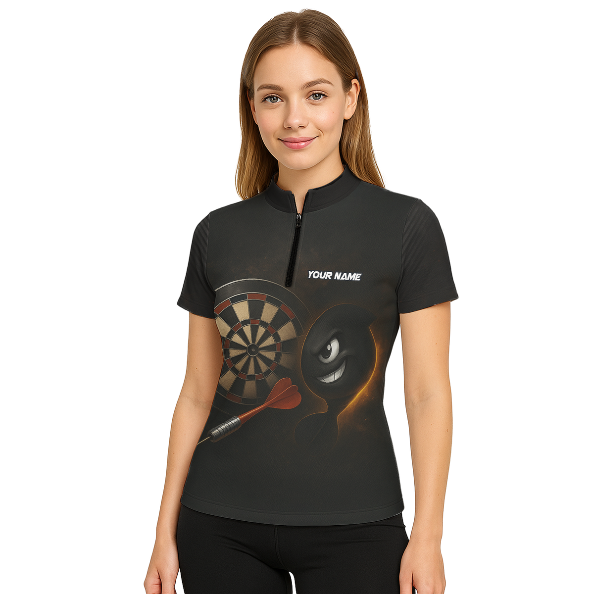 Personalized Dart Bomb Fire Explosion Black Dart Jersey Polo Shirt For Women P7113 additional image 5