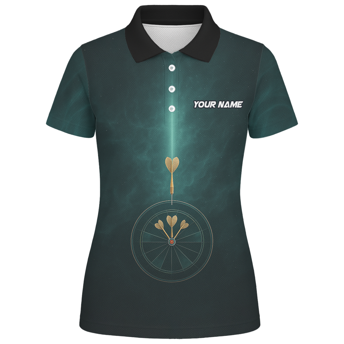 Personalized Dart Polo Shirt Dark Green Target Design Custom Name Team For Women C2180 additional image 1