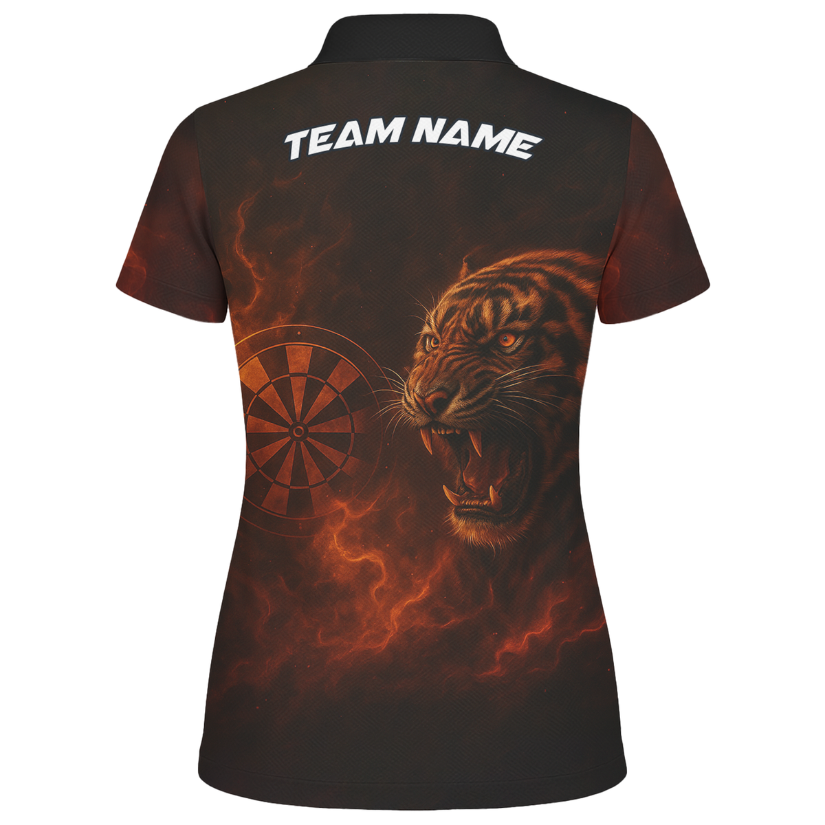 Personalized Fire Tiger Dart Jersey Custom Name Team Black For Women D5503 additional image 2