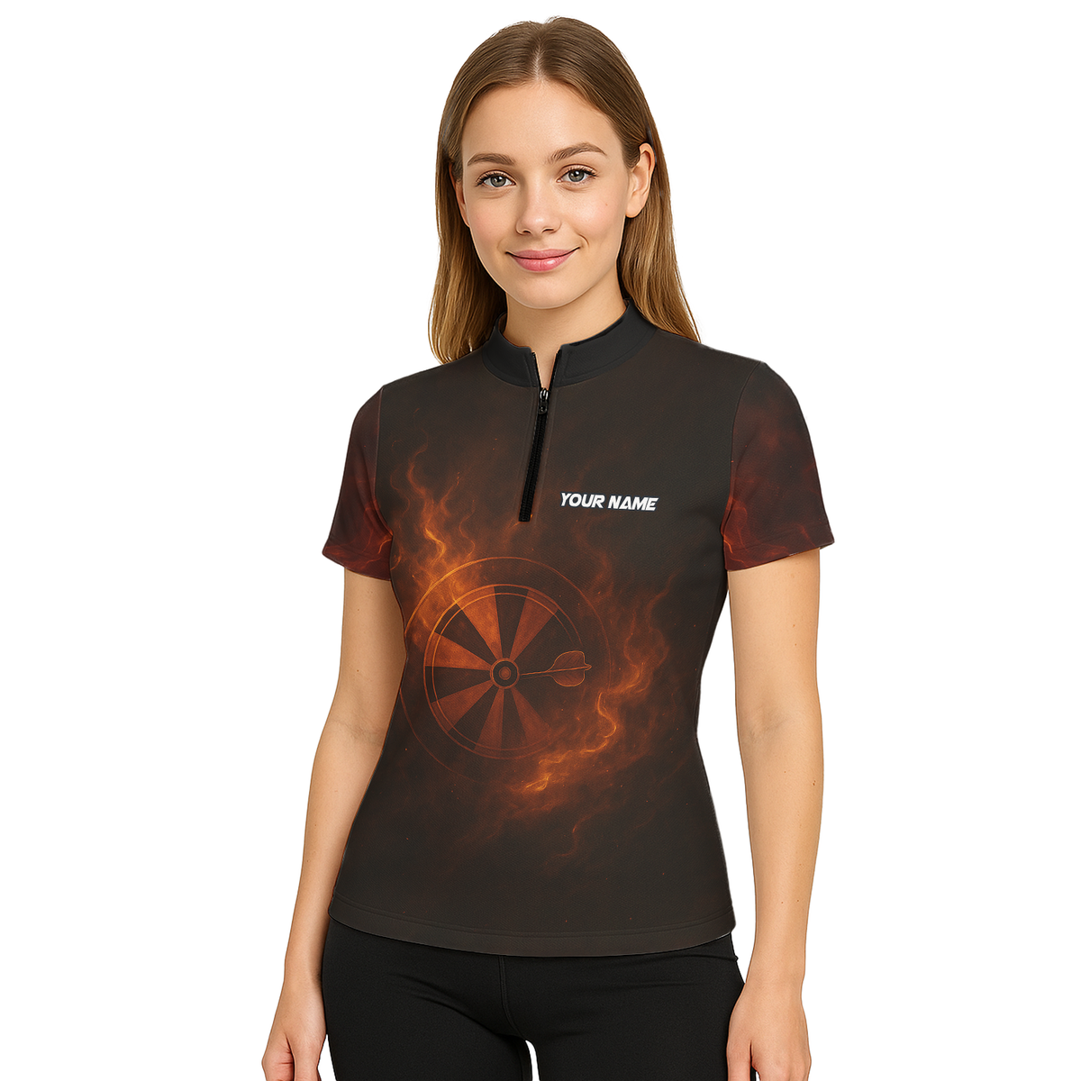 Personalized Fire Tiger Dart Jersey Custom Name Team Black For Women D5503 additional image 5
