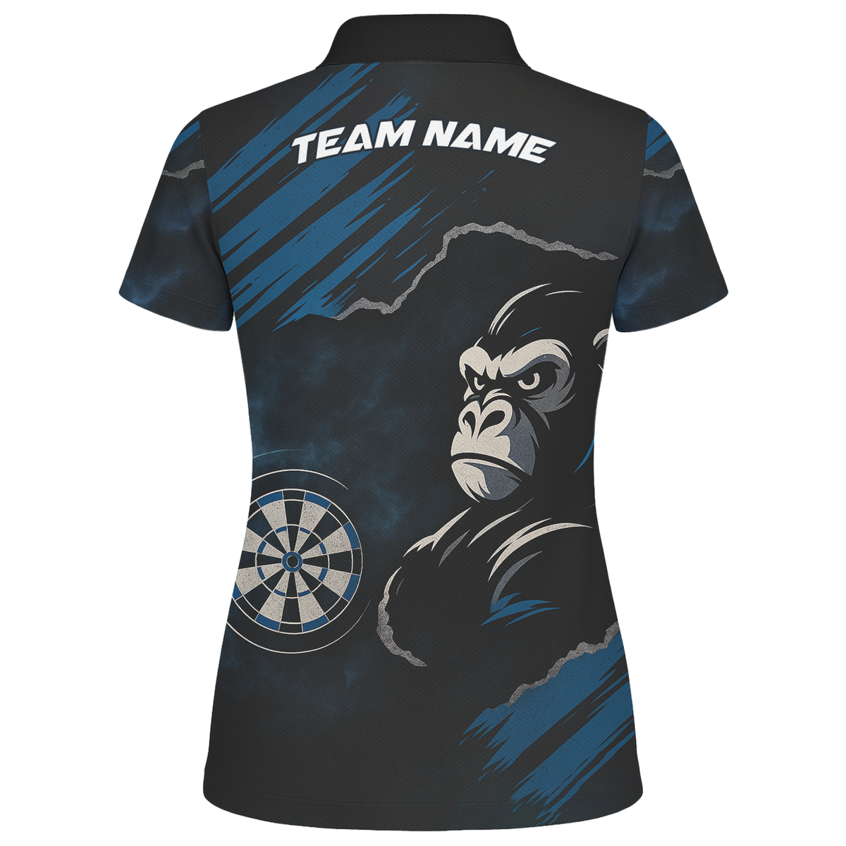 Personalized Gorilla Grunge Dart Polo Shirt Black Blue For Women Y4551 additional image 2
